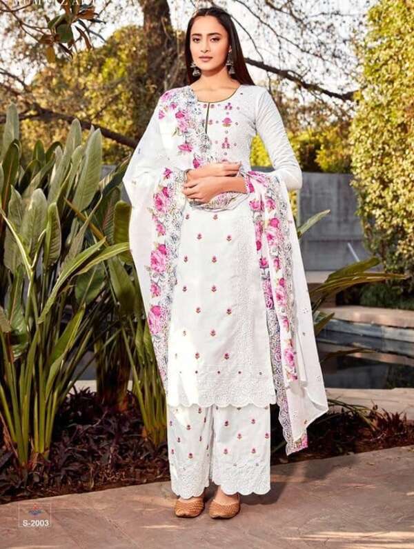 Elegant Cotton Palazzo Suit Set