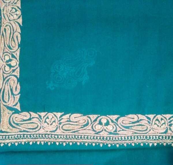 Handmade Blue Kashmiri Shawl
