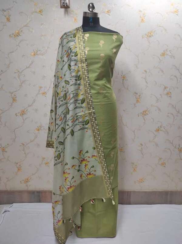 Light Green Silk Suit Fabric