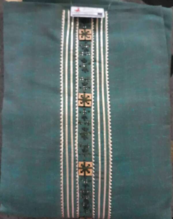 Cotton Patchwork Artistry Suit - Image 3